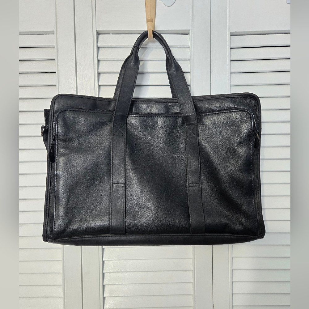 Vintage Black Leather Men's Bag